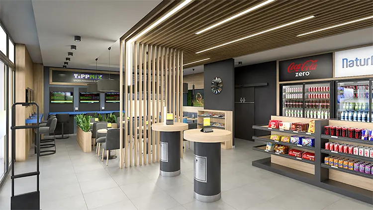 Benzinkúti enteriőr