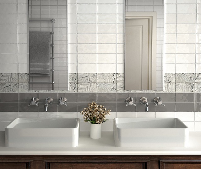 Variációk burkolat témára Modern fürdőszoba