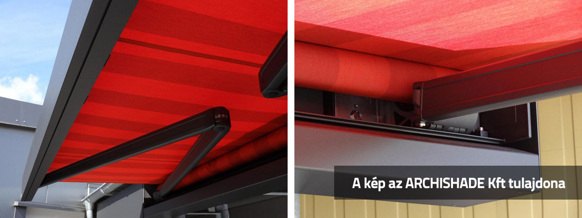 Stabil, erős napellenző szerkezet