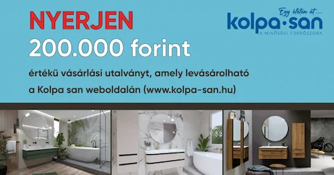 Nyerjen 200 000 Ft értékű vásárlási utalványt, amely levásárolható a Kolpa san weboldalán.