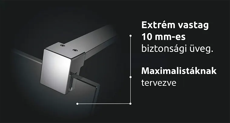 Radaway Modo New Black PNJ Frame fekete k&aacute;dparav&aacute;n