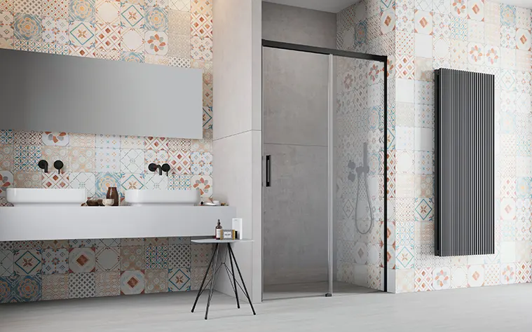 Idea Black DWJ fekete zuhanyajtó