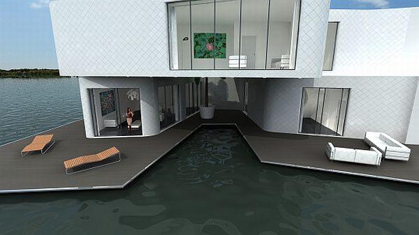 Loft lakás a világ első úszó lakáskomplexumában