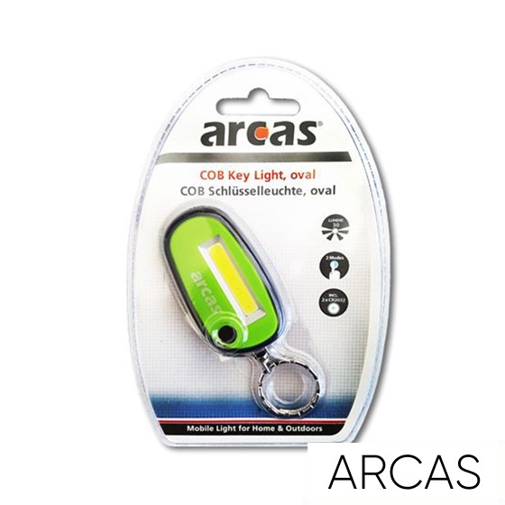 ARCAS kulcstartó COB LED-del 30lm 2-mod 2xCR2032