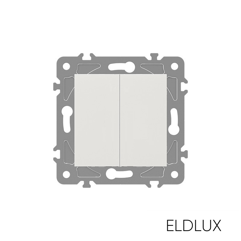 ELDGROUND kettős váltókapcsoló (106+6) fehér