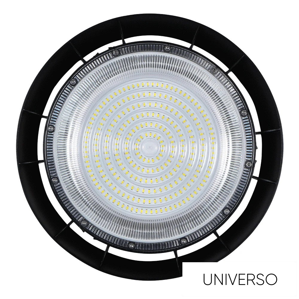 UNIVERSO Csarnok világítás 200w 18000lm 4000k D298x96mm IP65 fekete