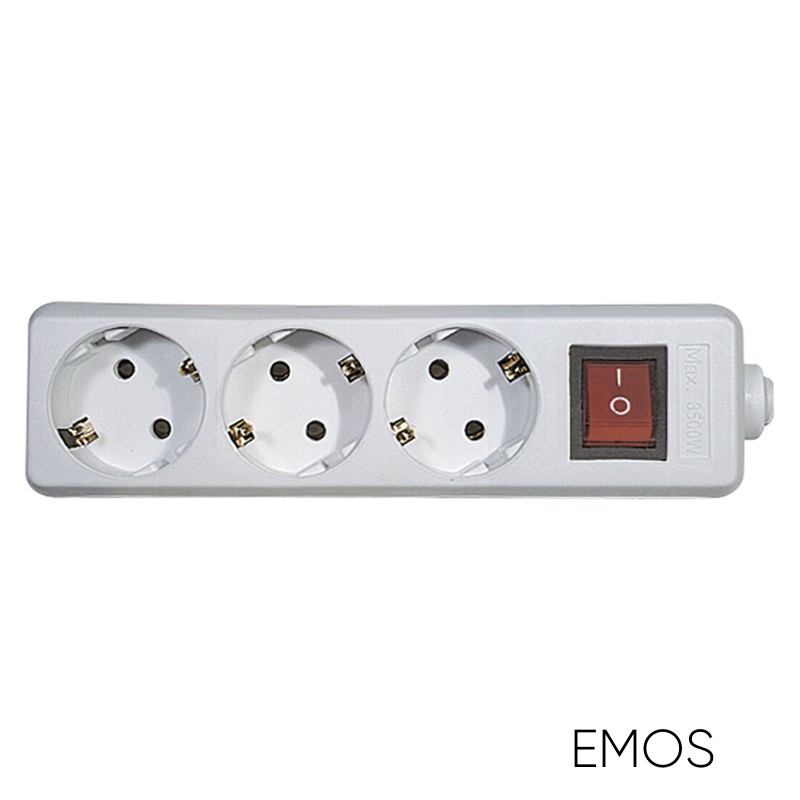 EMOS elosztó (hosszabbító) vezeték nélkül 3 aljzat kapcsolható