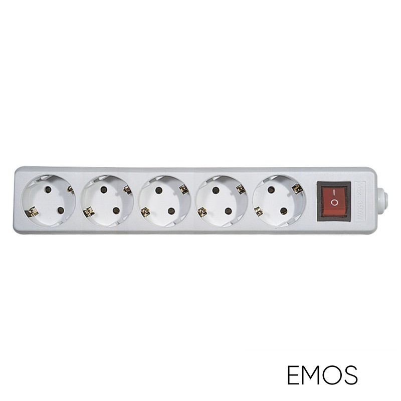 EMOS elosztó (hosszabbító) vezeték nélkül 5 aljzat kapcsolható