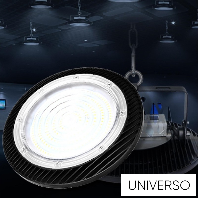 UNIVERSO csarnok világítás 200w 24000lm 6500k IP65 ∅400 fekete