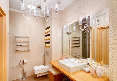 Pöttyös hangulatos fürdő - fürdő / WC ötlet, modern stílusban