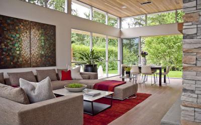 Nappaliból a teraszra - nappali ötlet, modern stílusban