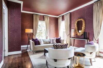 Marsala színvilág - nappali ötlet, klasszikus stílusban