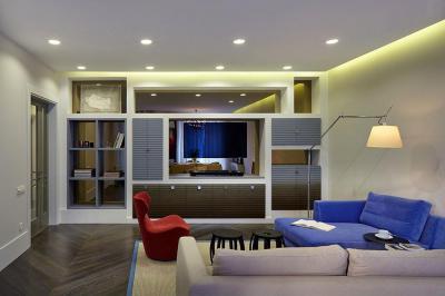 Színes kanapék - nappali ötlet, modern stílusban