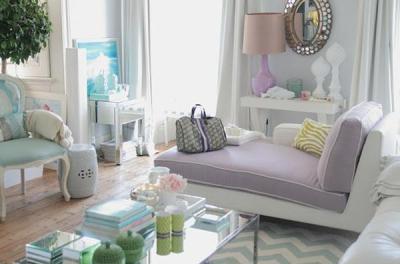 Pasztell árnyalatok - nappali ötlet, modern stílusban