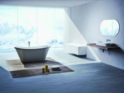 Marmorin fürdőszoba - fürdő / WC ötlet, minimál stílusban