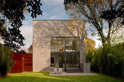 Kertbe néző - homlokzat ötlet, modern stílusban