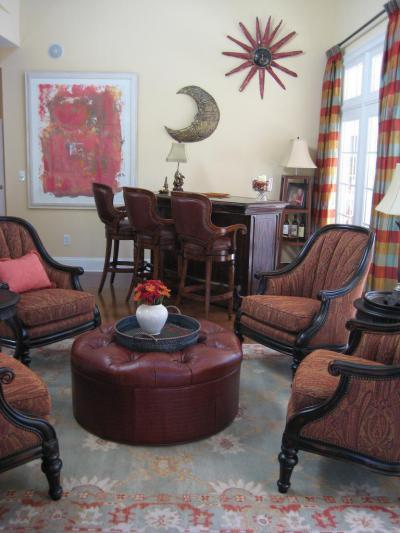 Vörös klasszikus - nappali ötlet, klasszikus stílusban