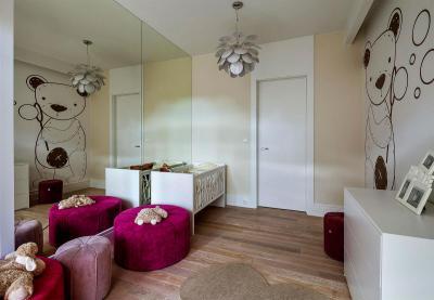 Gyerekszoba faldekorral - gyerekszoba ötlet, modern stílusban