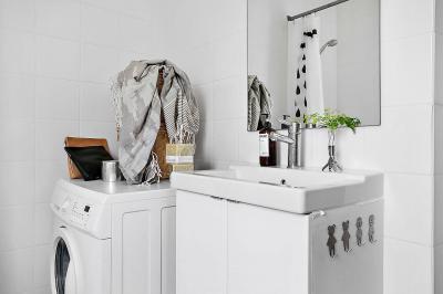 Fehér fürdő - fürdő / WC ötlet, minimál stílusban