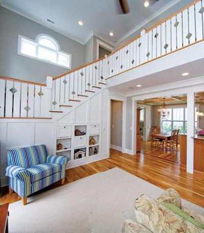 Feljáró a galériába - belső továbbiak ötlet, modern stílusban