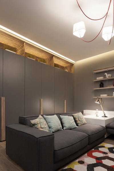 Szürke nappali - nappali ötlet, modern stílusban