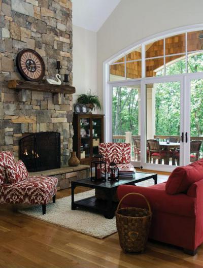 Kandallós nappali - nappali ötlet, klasszikus stílusban