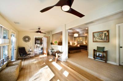 Nappali hálószobával - nappali ötlet, modern stílusban