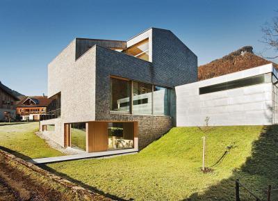 Geometrikus formák - homlokzat ötlet, modern stílusban