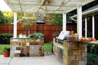 Kerti sütés - kert / udvar ötlet, modern stílusban