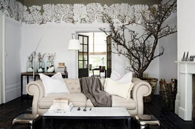 Modern nappali - nappali ötlet, rusztikus stílusban