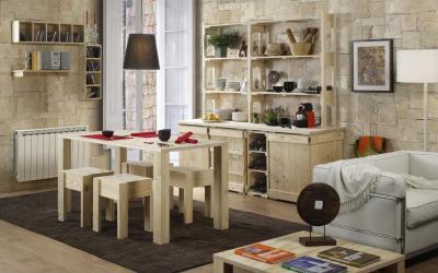 Szimpla nappali - nappali ötlet, rusztikus stílusban