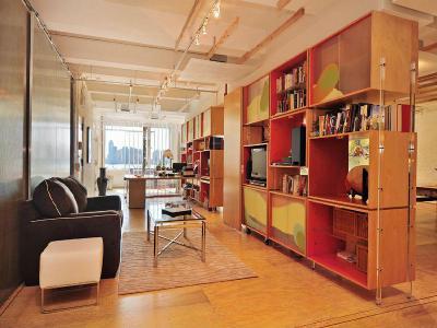 Loftban kényelmesen - nappali ötlet, modern stílusban