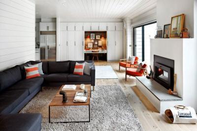 Lakás Portlandben - nappali ötlet, modern stílusban