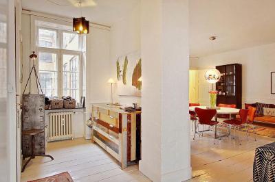 Dán lakás - nappali ötlet, modern stílusban