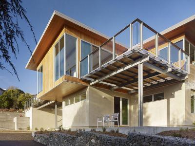 Modern ház kívülről - homlokzat ötlet, modern stílusban