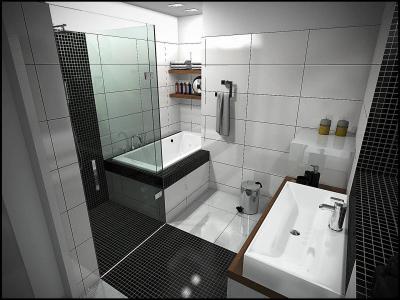 Modern fürdő - fürdő / WC ötlet, modern stílusban