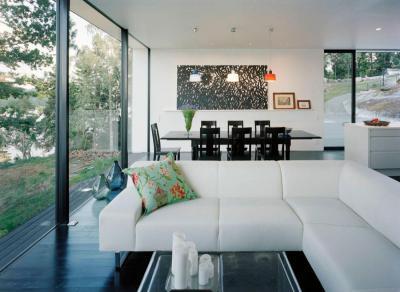 Nappali terasszal - nappali ötlet, modern stílusban