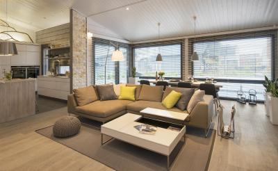 Villa Harmony finn nappali - nappali ötlet, modern stílusban