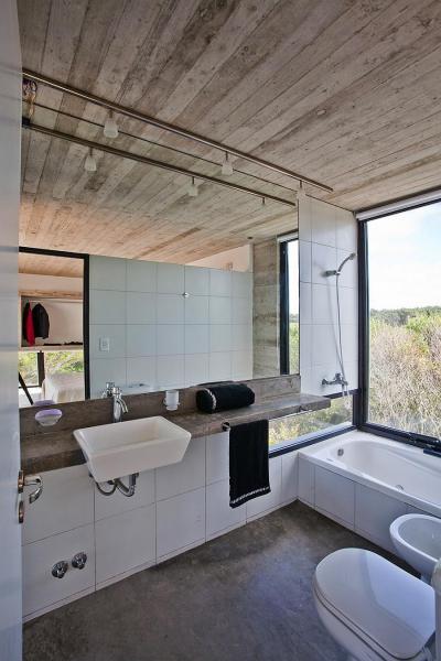 Ipari stílusú kis fürdőszoba - fürdő / WC ötlet, modern stílusban