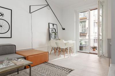 Világos nappali - nappali ötlet, modern stílusban