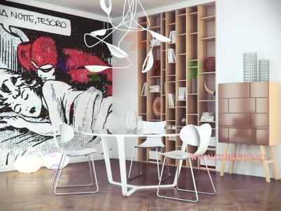 Pop art fal az étkezőben - konyha / étkező ötlet, modern stílusban