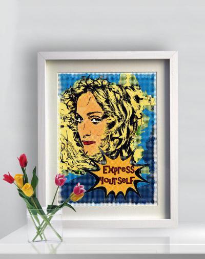 Pop art stílusú képregény poszter - előszoba ötlet, modern stílusban