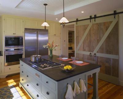 Farm stílusú konyha modern külsővel - konyha / étkező ötlet, modern stílusban