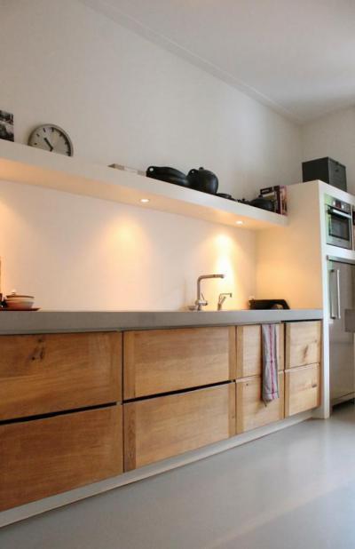 fa fiókozás modern konyhában - konyha / étkező ötlet, modern stílusban