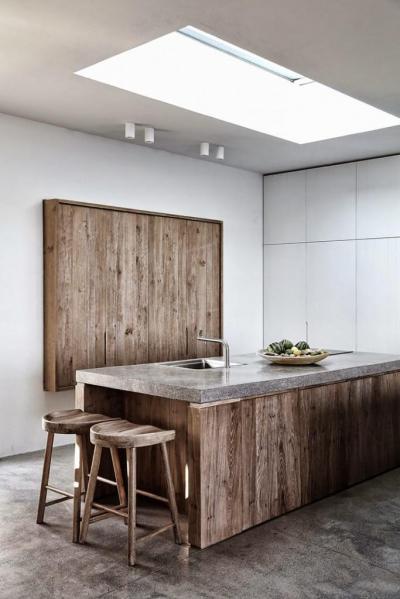 minimál enteriőr, rusztikus konyha - konyha / étkező ötlet, rusztikus stílusban