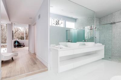 Látványos fürdőszoba - fürdő / WC ötlet, modern stílusban
