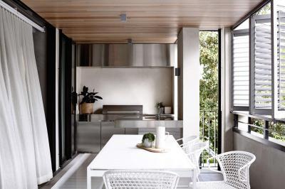 konyha az erkélyen - konyha / étkező ötlet, modern stílusban