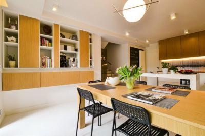 látványos konyha - konyha / étkező ötlet, modern stílusban