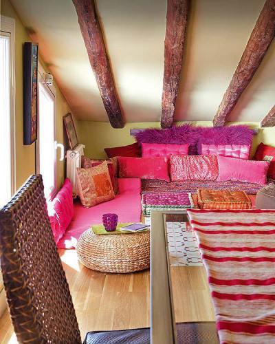 Bohém és vidám - tetőtér ötlet, modern stílusban