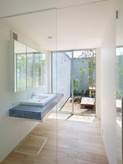 egy kis mozaik - fürdő / WC ötlet, minimál stílusban